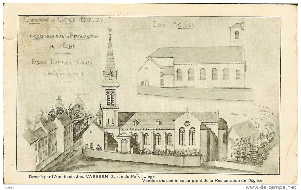 CP De Grâce-Berleur " Agrandissement Et Restauration De L'église " . - Grace-Hollogne