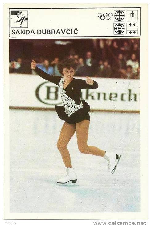 SPORT CARD - SANDA DUBRAV&#268;I&#262; (Dubravcic), Yugoslavia, 1980., 10 X 15 Cm - Patinage Artistique