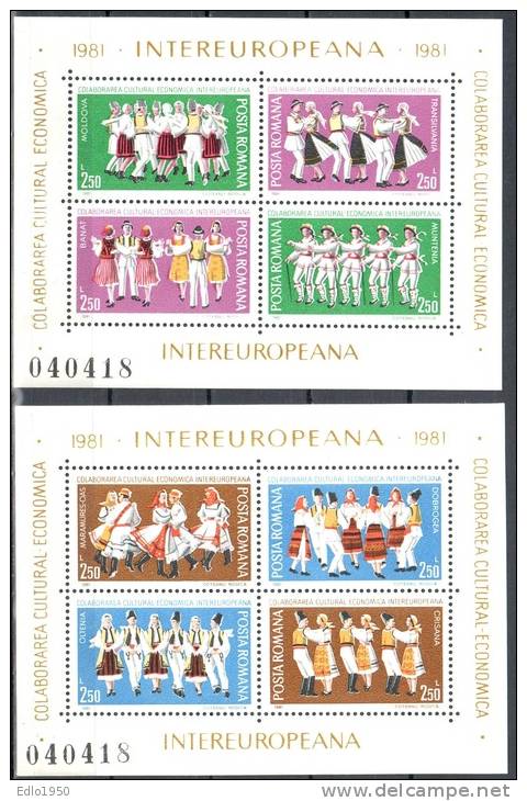 Romania 1981 - Mi.bl.178-179- MNH - Unused Stamps