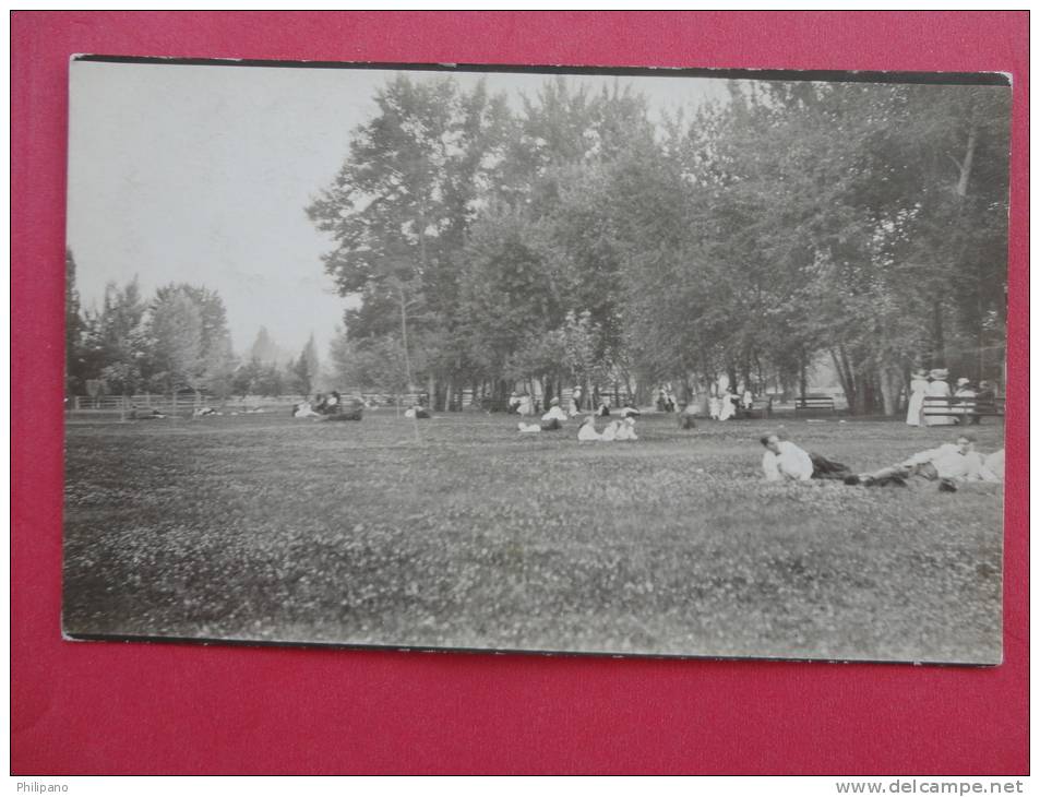 Real Photo ---To ID Park Scene   AZO Stamp Box --  Ref 856 - Missions