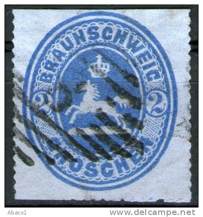 8 Hofpostamt Auf 2 Groschen Blau Nr. 19 - Braunschweig