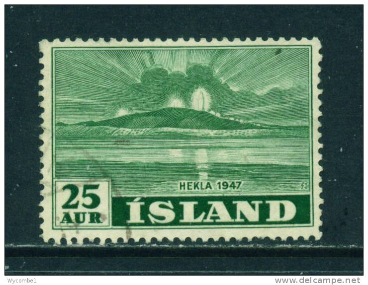 ICELAND - 1948 Mount Hekla 25a  Used As Scan - Gebruikt