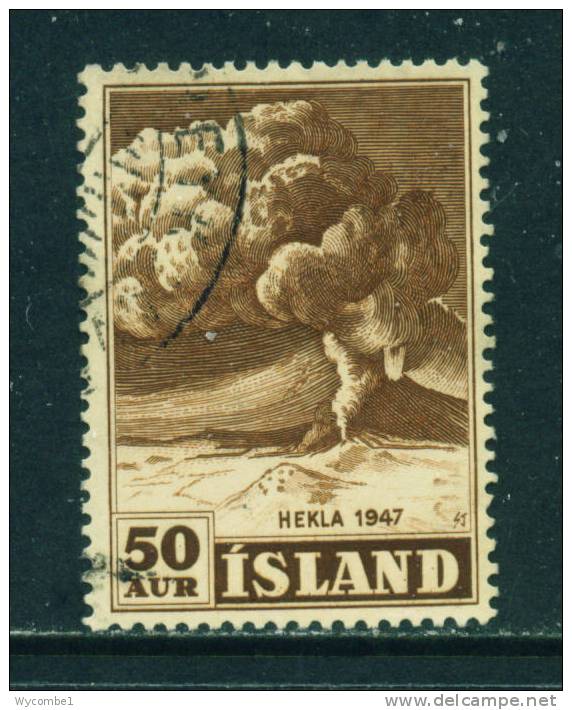 ICELAND - 1948 Mount Hekla 50a  Used As Scan - Oblitérés