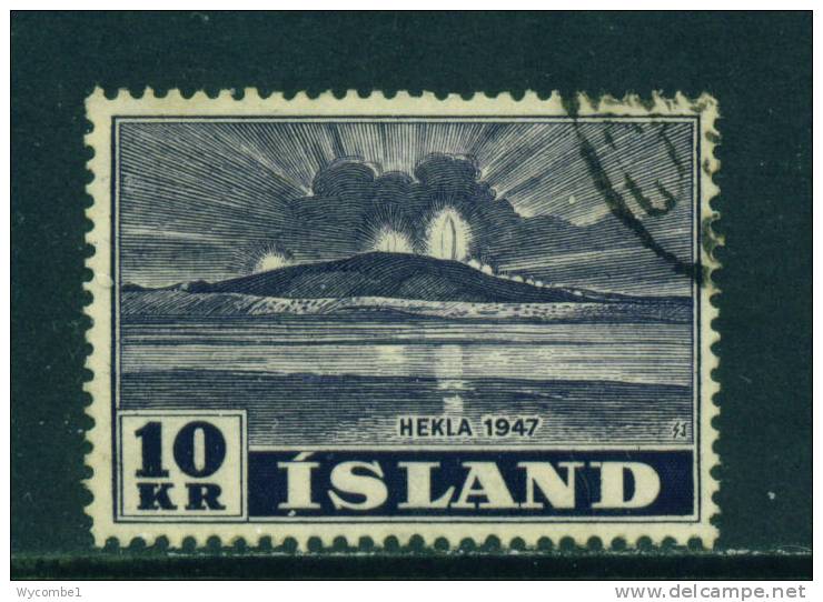 ICELAND - 1948 Mount Hekla 10k  Used As Scan - Used Stamps