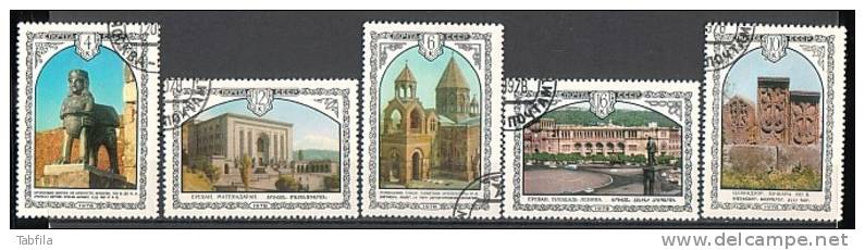RUSSIA \ RUSSIE - 1978 - Architecture D'Armenie  - 5v O - Used Stamps