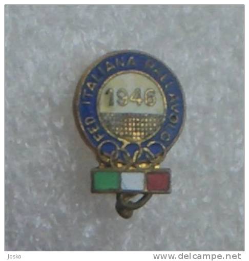 ITALY WATER POLO FEDERATION ( Old Enamel Pin ) * Italia Badge Waterpolo Water-polo Waserball Pallanuoto Polo Acuatico - Water Polo