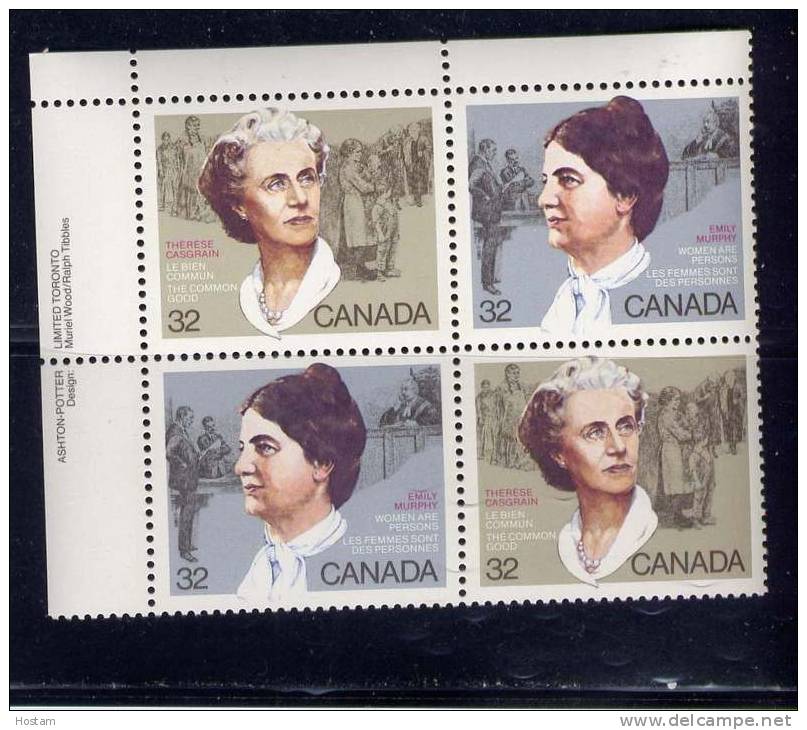 CANADA 1985, # 1048a,  CANADIAN FEMINISTS: THERESE CASGRAIN &amp; EMILY MURPHY - Blocs-feuillets