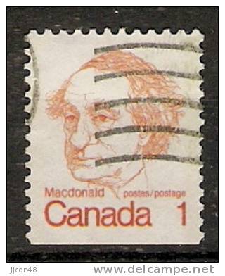 Canada  1972-77  Caricatures  (o) J.A.MacDonald - Single Stamps