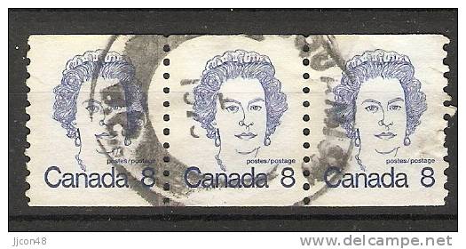 Canada  1972-77  Caricatures  (o) Queen Elizabeth II - Francobolli In Bobina