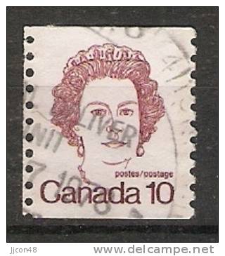 Canada  1972-77  Caricatures  (o) Queen Elizabeth II - Coil Stamps