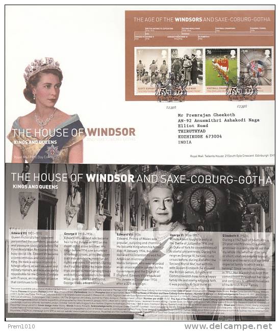 GREAT BRITAIN- 2012- THE HOUSE OF WINDSOR- KINGS & QUEENS- FDC - 2011-2020 Decimale Uitgaven