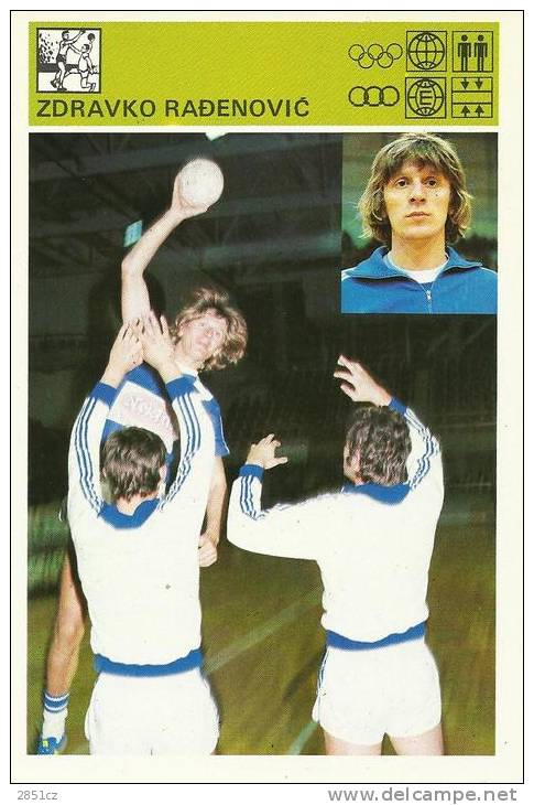 SPORT CARD - ZDRAVKO RA&#272;ENOVI&#262;, Yugoslavia, 1980., 10 X 15 Cm - Handball