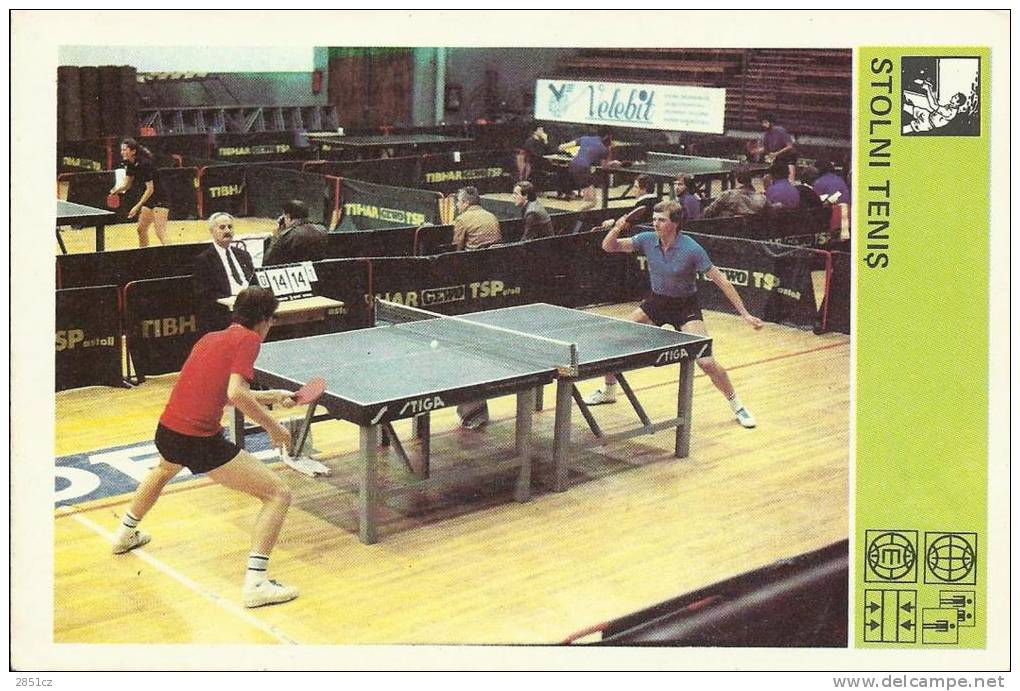 SPORT CARD No 58 - TABLE TENNIS, Yugoslavia, 1981., 10 X 15 Cm - Tennis De Table