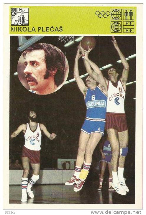 SPORT CARD No 73 - NIKOLA PLE&#262;AŠ (Plecas), Yugoslavia, 1981., 10 X 15 Cm - Otros & Sin Clasificación