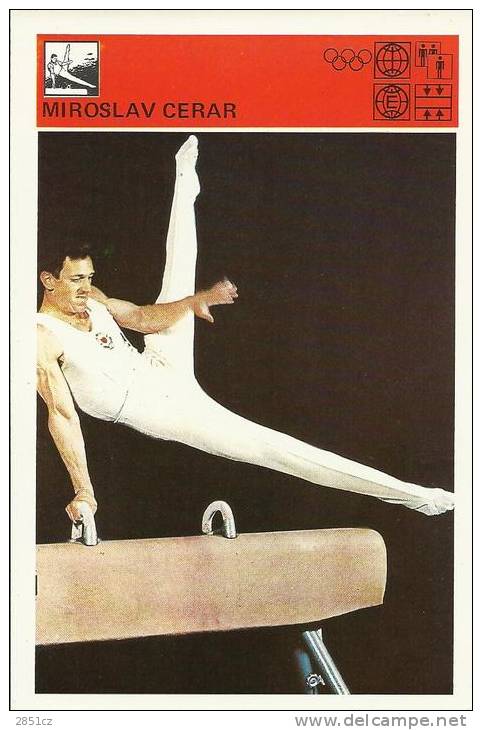 SPORT CARD No 61 - MIROSLAV CERAR, Yugoslavia, 1981., 10 X 15 Cm - Gymnastique