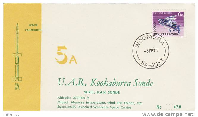 Australia 1971 FE 3 Launch U.A.R. Kookaburra Sonde 5A - Océanie