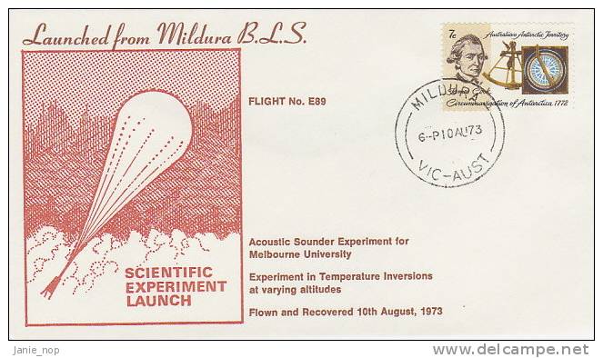 Australia 1973 AU 10 Flight E 89 Scientific Experiment Launch - Ozeanien