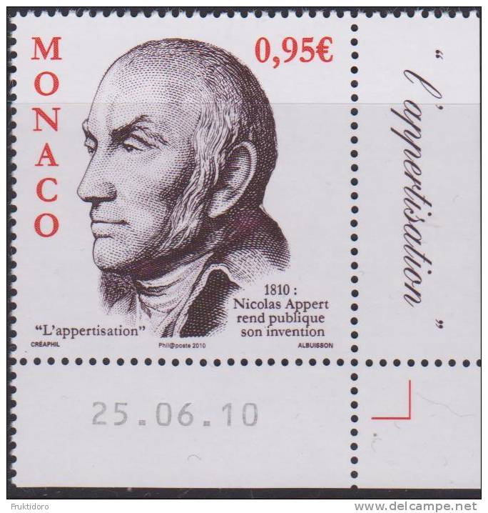 Monaco Mi 3004 - 200 Years Appertisation - 1810: Nicolas Appert Made His Invention Public - 2010 * * - Nuevos