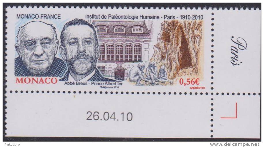 Monaco Mi 3000 100 Years Of The Institute Of Human Paleontology, Paris - Joint Issue With France - Breuil Albert I * * - Nuevos
