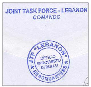 A200 - MISSIONI MILITARI DI PACE - ONU MISSIONS - UNITED NATIONS - LIBANO OPERAZIONE LEONTE - JOINT TASK FORCE - 2001-10: Storia Postale