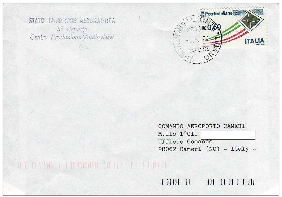 A207 - MISSIONI MILITARI DI PACE - ONU MISSIONS - UNITED NATIONS - LIBANO OPERAZIONE LEONTE - AERONAUTICA 5° REPARTO AUD - 2001-10: Poststempel