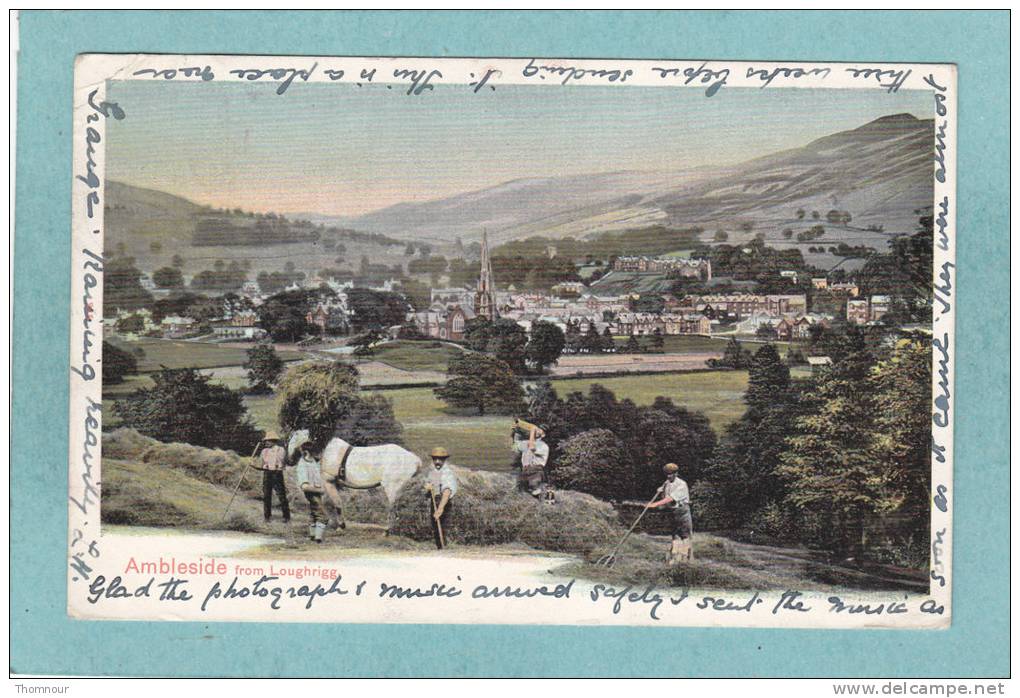 AMBLESIDE  From  LOUGHRIGG  -  1905  -  PEACOCK  -  BELLE CARTE ANIMEE - - Ambleside