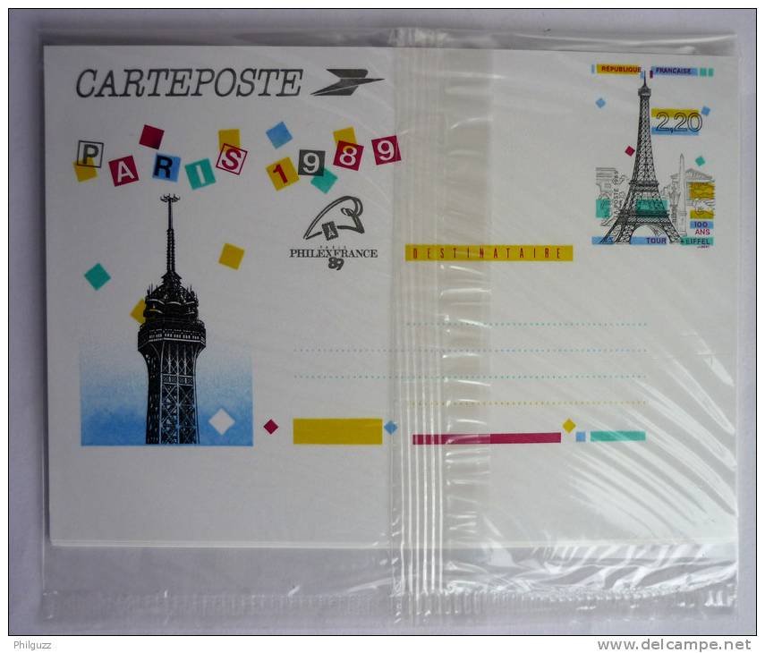 FRANCE LOT De 5 ENTIERS POTAUX DIFFERENTS ENTIER POSTAL - PARIS 1989 - 5 EP NEUFS DANS SACHET D´ORIGINE - Collections & Lots: Stationery & PAP