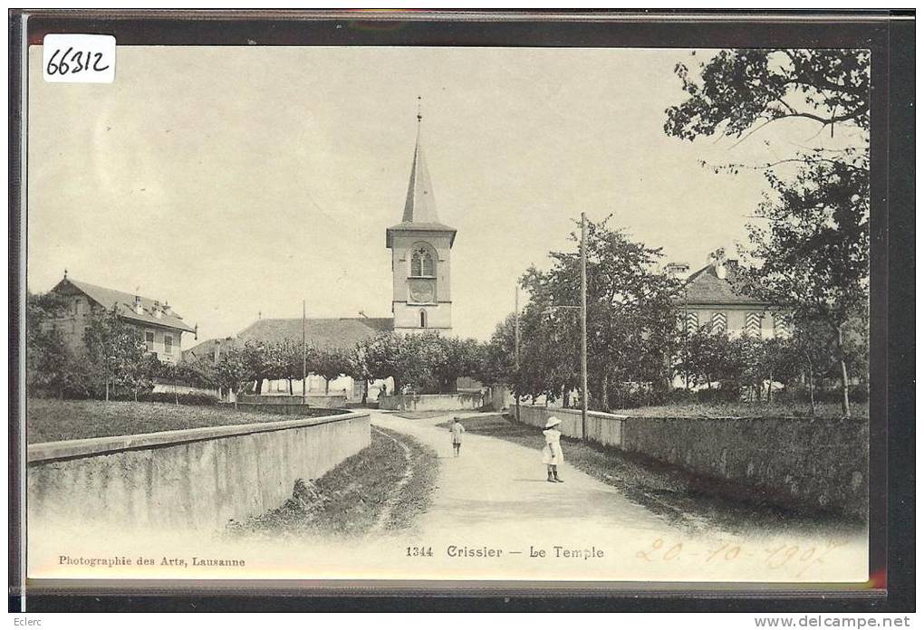 DISTRICT DE LAUSANNE /// CRISSIER - CURE ET EGLISE - TB - Crissier