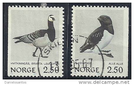 Norway 1983 Birds Aves Oiseaux  Vegels - Goose - Dovekie Canc - Ganzen