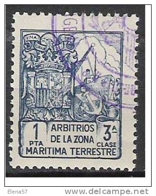 3100-FISCAL BARCOS ADUANA MARTIMA TERRESTRE 1 PTS REVEENVIO SIEMPRE IGUAL O MEJOR,BARCOS FISCALES SHIPS MARINA CIVIL ARB - Revenue Stamps