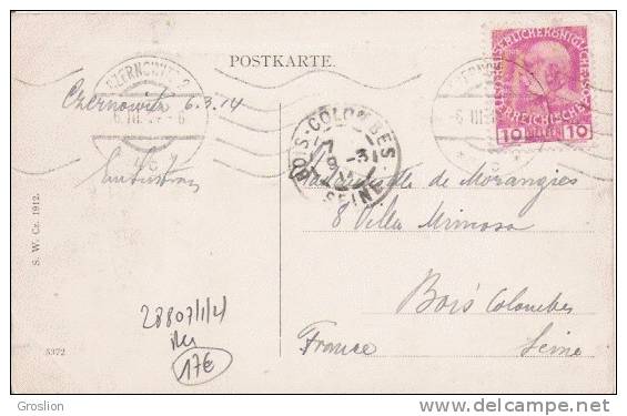 GRUSS AUS CZERNOWITZ 5372  RESIDENZGASSE 1914 - Ukraine