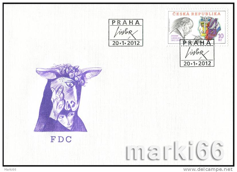 Czech Republic - 2012 - The Traditions Of Czech Stamp Production - Josef Liesler´s Birth Centenary - FDC - FDC