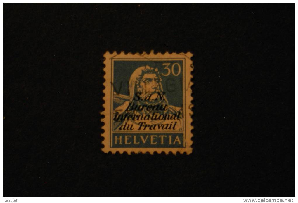 Switzerland Intenational Labor Bureau 3o13 Overprint SdN Bureau International Du Travail 1923-30 A04s - Officials