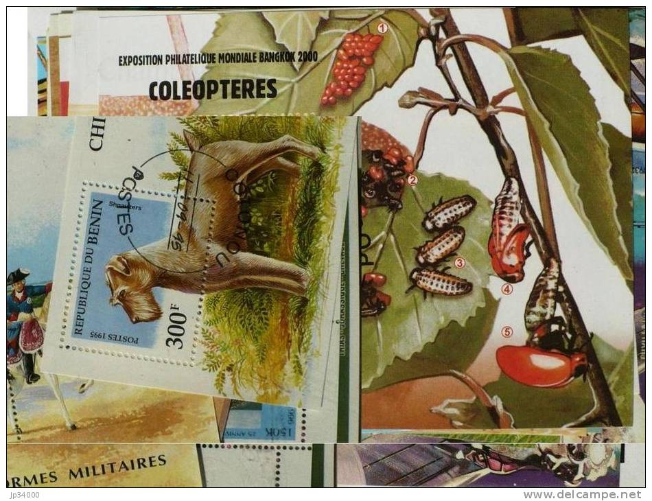 AFRIQUE (française) Lot 100 Blocs Feuillets Tous Differents Et Oblitérés - Collections