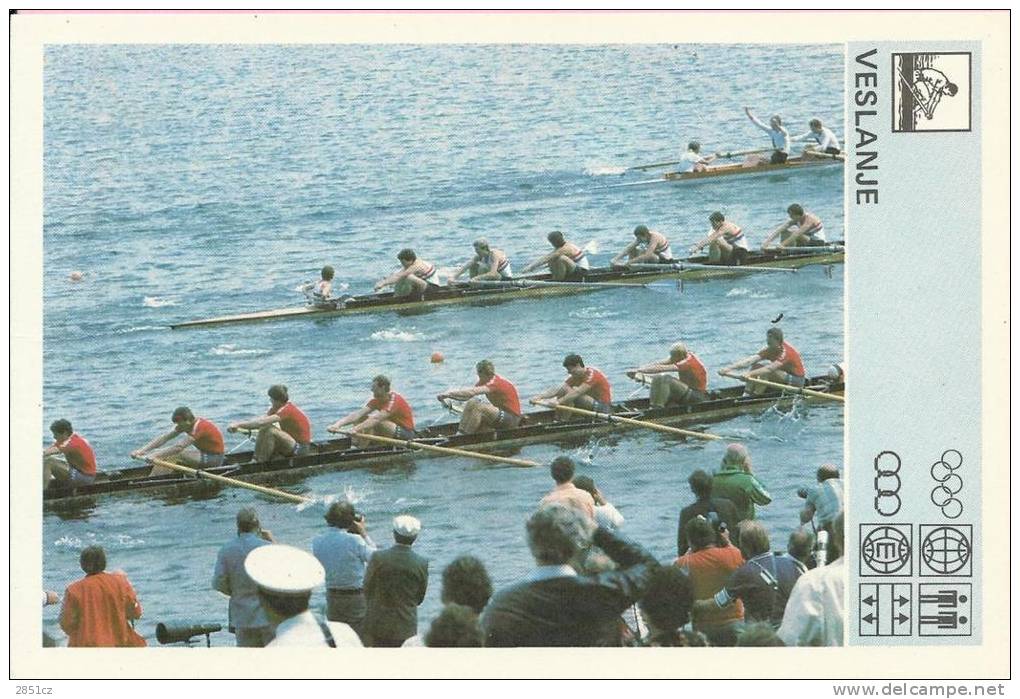 SPORT CARD No 207 - ROWING, Yugoslavia, 1981., Svijet Sporta, 10 X 15 Cm - Roeisport