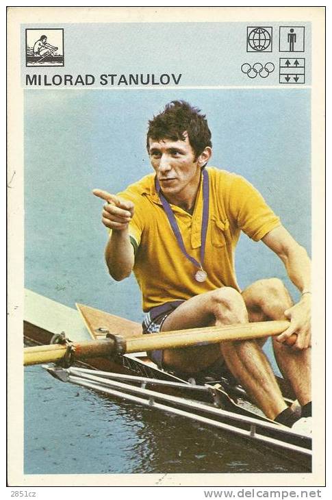 SPORT CARD No 258 - ROWING - MILORAD STANULOV Yugoslavia, 1981., 10 X 15 Cm - Rudersport