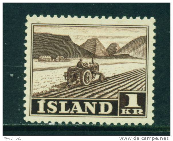 ICELAND - 1950 Pictorial Definitives 1k  Mounted Mint - Neufs