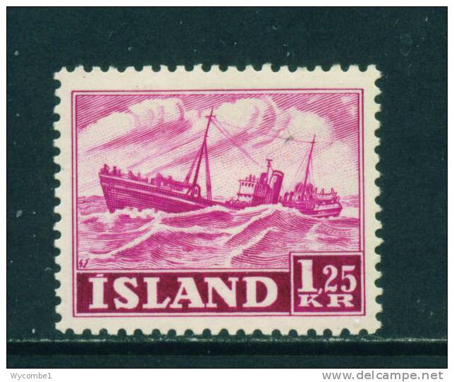 ICELAND - 1950 Pictorial Definitives 1k25  Mounted Mint - Unused Stamps