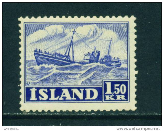 ICELAND - 1950 Pictorial Definitives 1k50  Mounted Mint - Unused Stamps