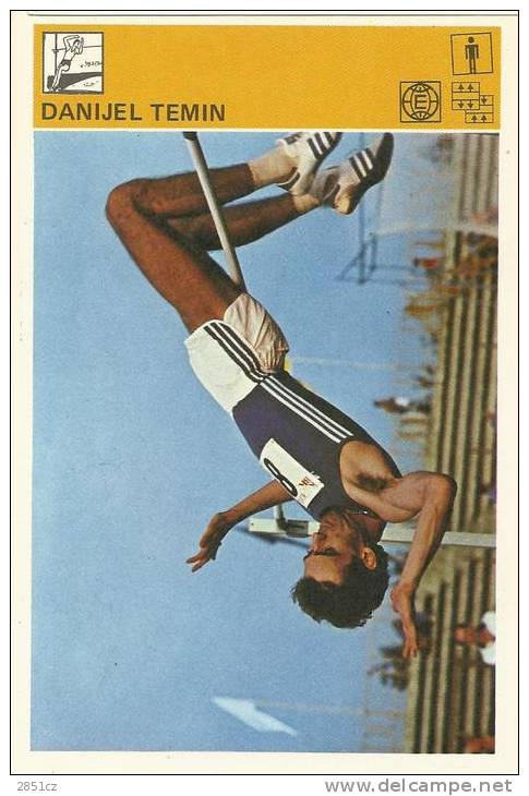 SPORT CARD No 321 - DANIJEL TEMIN, Yugoslavia, 1981., 10 X 15 Cm - Leichtathletik