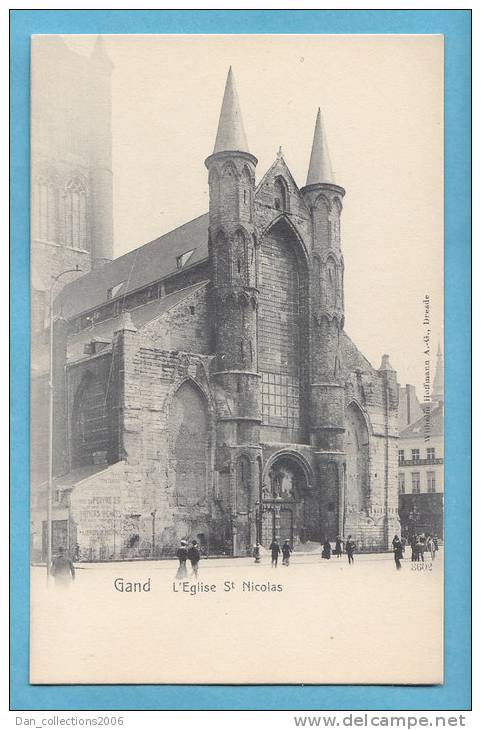 GAND-GENT -L´Eglise St Nicolas -non Circulée  - Edit.wilhem Hofmann A.g. Dresde -(scan Recto-verso) - Gent