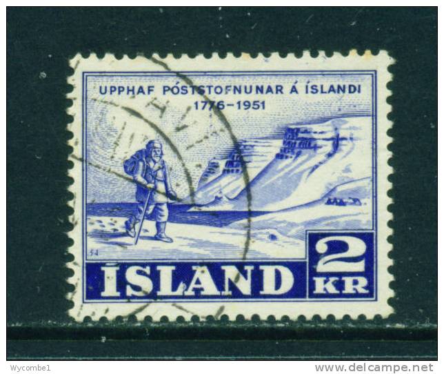 ICELAND - 1951 Postal Service 2k Used As Scan - Gebruikt