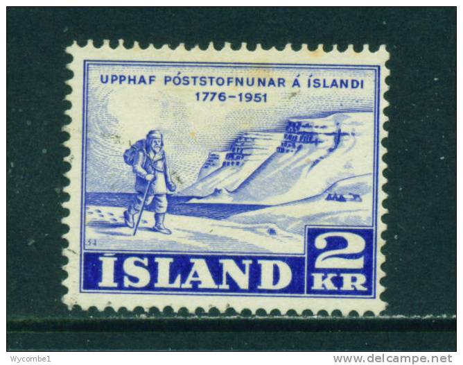 ICELAND - 1951 Postal Service 2k Used As Scan - Gebruikt