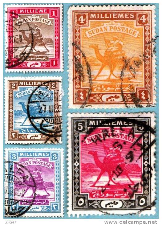1903-22  Ordinaria N° 18-19-20-22 - Sudan (1954-...)
