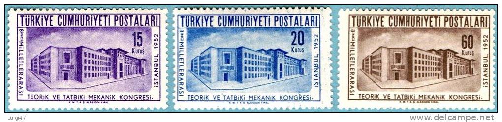 1916  - Turchia Yvert. N° 1161-1162-1163 - Neufs