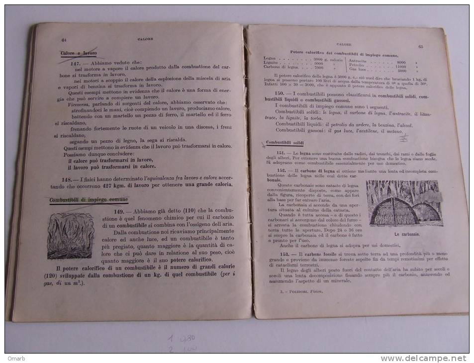 Lib171 La Fisica, Meteorologia, Chimica, Mineralogia, Collezione Libri Matematica Computistica Scienze Le Monnier, 1953 - Wiskunde En Natuurkunde