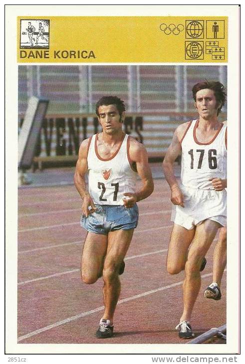 SPORT CARD No 112 - DANE KORICA, 1981., Yugoslavia, 10 X 15 Cm - Athletics