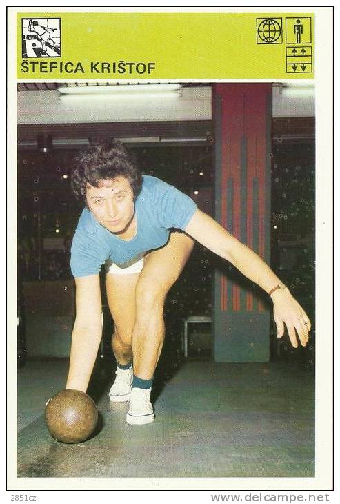 SPORT CARD No 117 - ŠTEFICA KRIŠTOF (Stefica Kristof), 1981., Yugoslavia, 10 X 15 Cm - Bowling