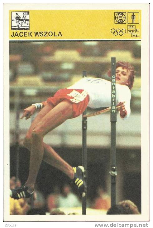 SPORT CARD No 140 - JACEK WSZOLA, 1981., Yugoslavia, 10 X 15 Cm - Athletics