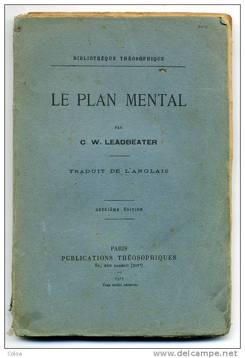 Théosophie LEADBEATER Le Plan Mental 1917 - Esotérisme